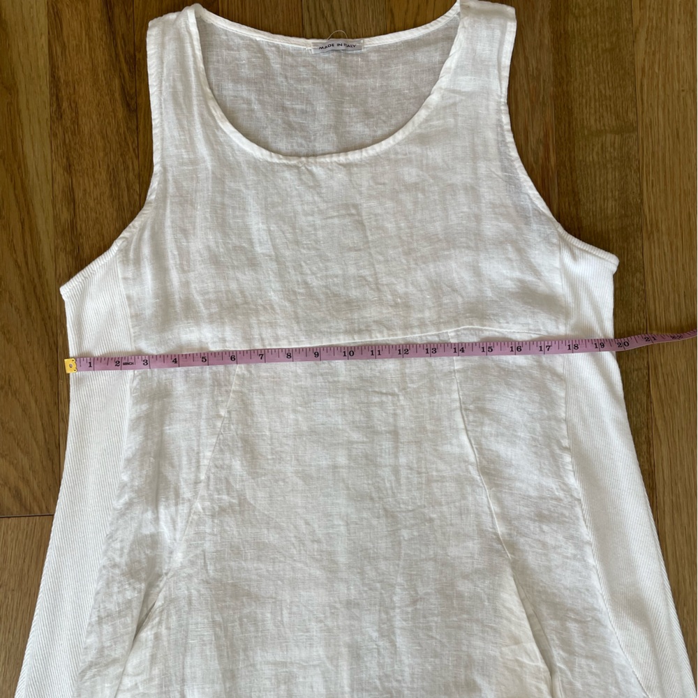 Luna Dress - 100% Linen Midi Dress made in Italy - Picture 12 of 15